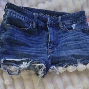 American Eagle Outfitters Distressed Blue Jean Shorts